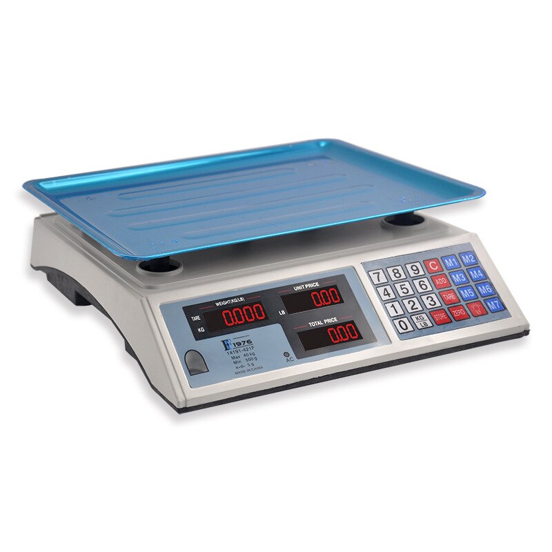 40kg/5g Electronic Price Computing Platform Scale Commercial for Supermarket Store Fruit Vegetable Digital: Default Title