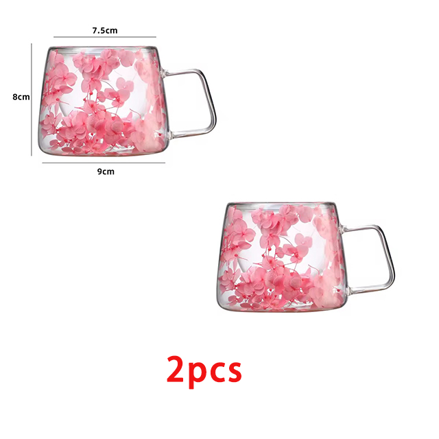 YWDL 1/2/4pcs Double Wall Coffee Mug Heat-resistant Espresso Cup Clear Glass Cup For Cappuccino Tea Water Drinkware: Brown