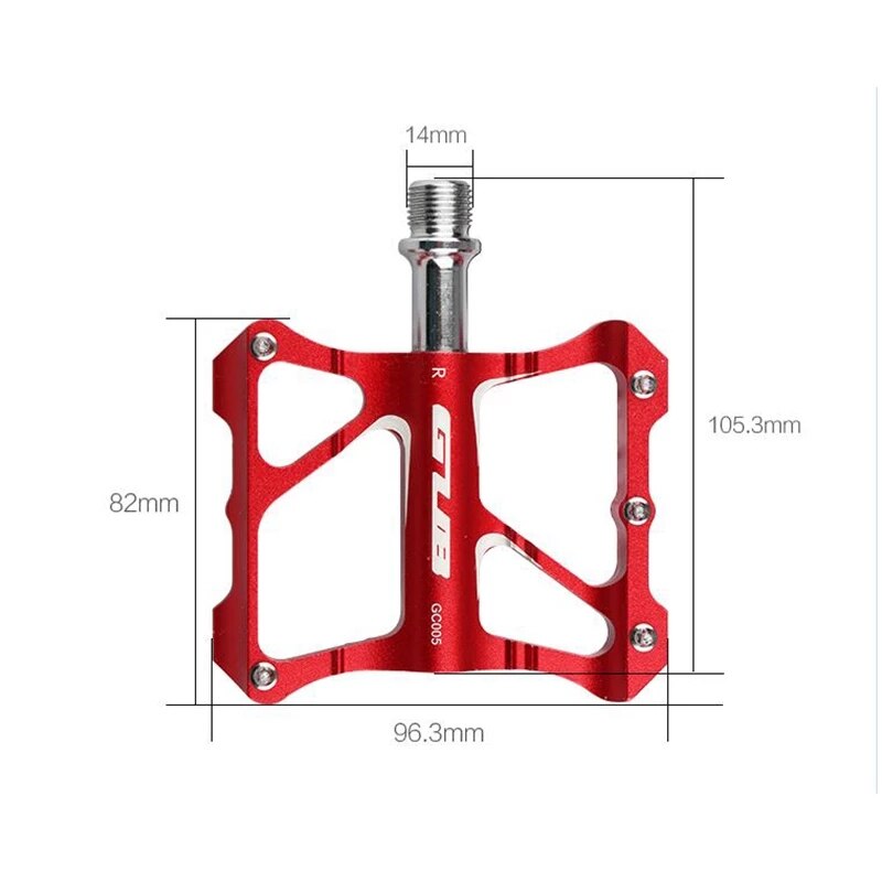 GUB GC005 pedał rowerowy aluminiowe płaskie platformy pedały oś chromowana MTB szosowe pedały BMX łożyska rowerowe ultraleros pedały
