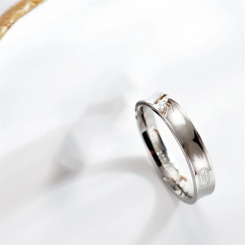Bague en argent Sterling S925 pour hommes et femmes, de luxe haut de gamme, bijoux assortis, d'anniversaire: 7 / Narrow / 925 sterling silver