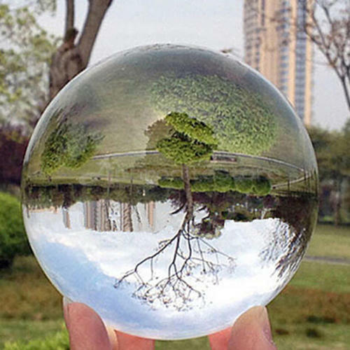 Klart glas krystalkugle boligindretning helbredende sfære fotografering rekvisitter lensball kristallkugel