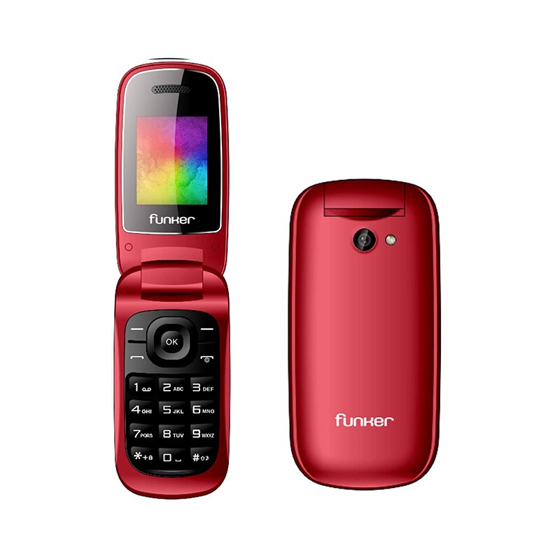 Funker F4 Telefoon Met Deksel Sleutels Grote Volume Sterke Classic Mobiele Voor Oudere Mensen Dual Sim Te Gebruiken Zwart rood: Red