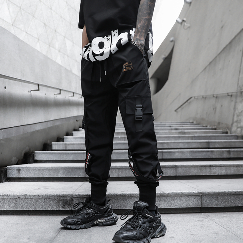 Pantalon mince pour homme, jogging, taille xxl, 3xl, couleur noire, Hip hop, , printemps été