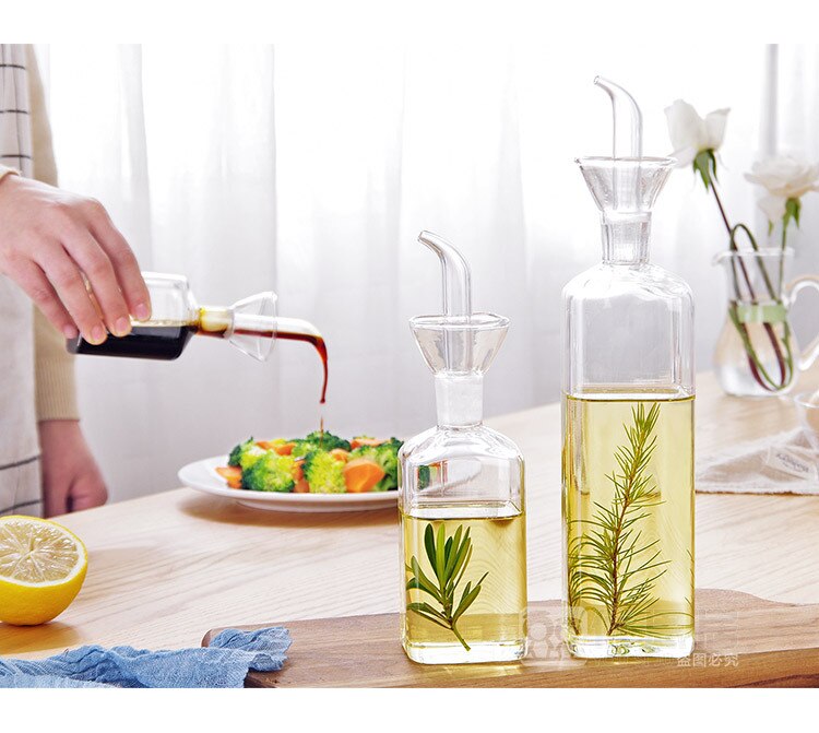 High Borosilicate Oil Bottle Vinegar Glass Oil Pot Household Leak-proof Mixing Bottle Bottle Kitchen Soy Pot Oil Tank