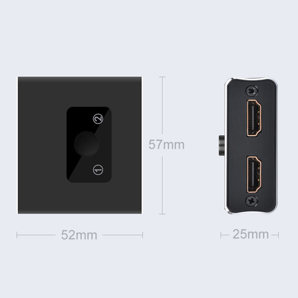 4K 3D Switch Aluminium Alloy 1 Input 2 Output Home Laptop Plug And Play High Speed DVD HDTV Office Portable 1080P