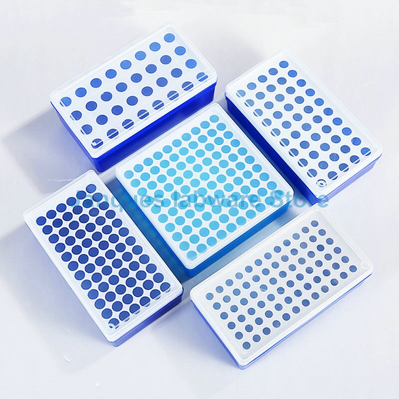5pcs/lot 0.2ml 0.5ml 1.5/2ml plastic Centrifugal tube Storage rack Lab 50/70/72/96/100 holes PCR tube PP Storage box