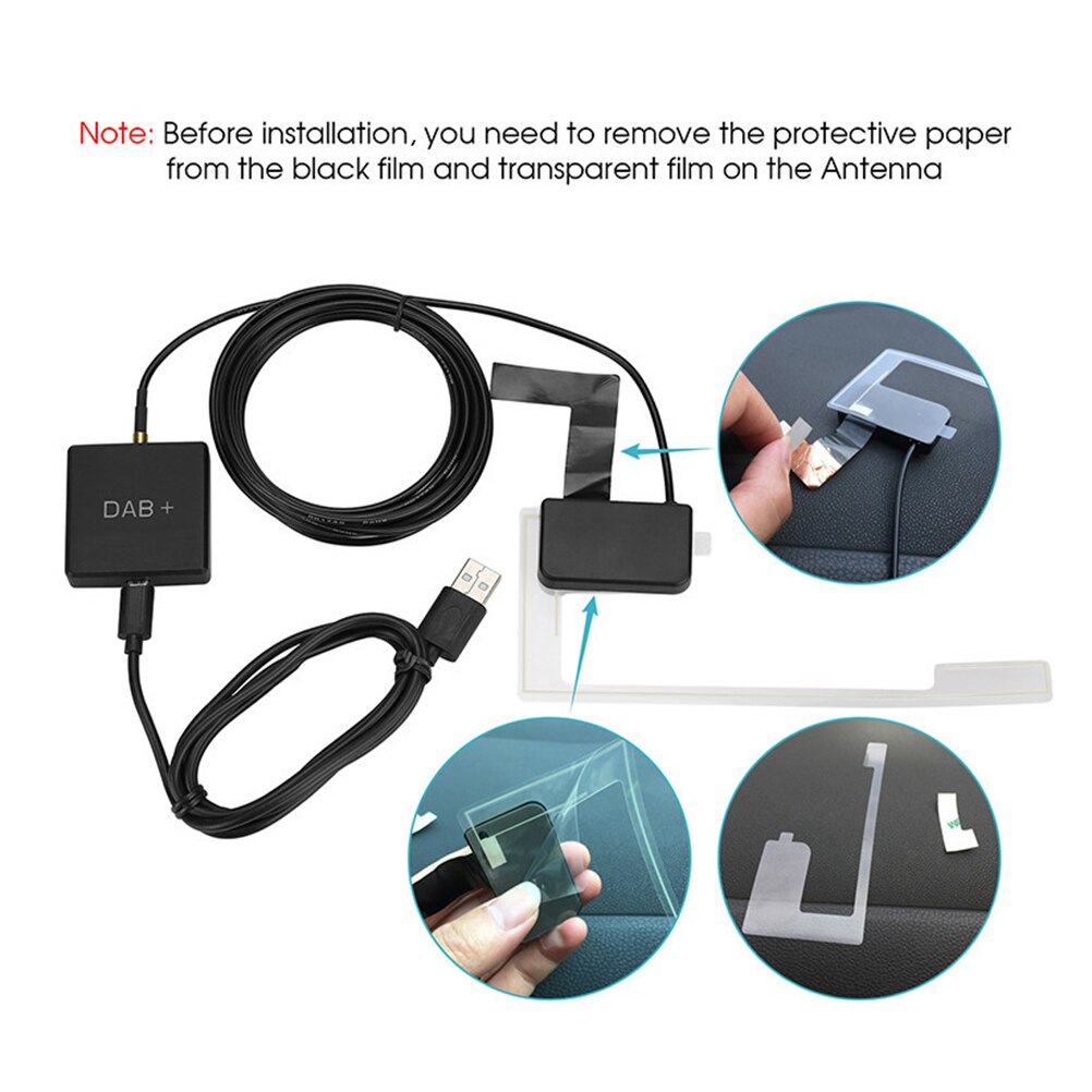 Car Radio Receiver Vehicle Radio Stereo Audio USB Player External and Digital Radio Tuner for Car Radio (Black)