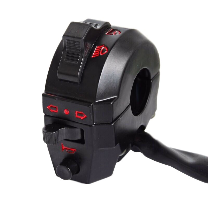 Zwarte stuurschakelaar onderdelen waterdicht universeel 7/8 inch vervanging