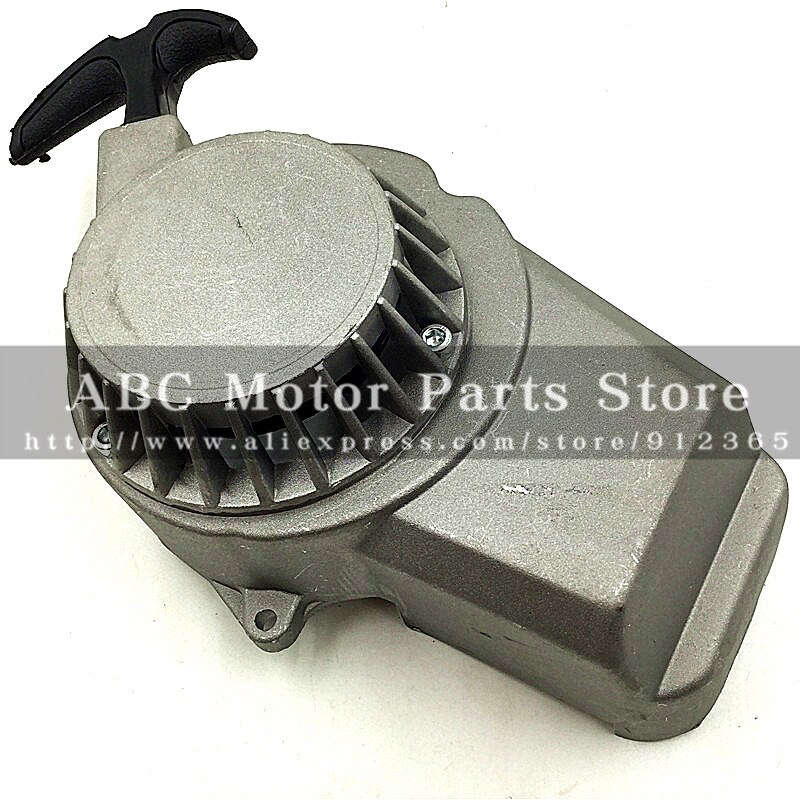 Trekk starter start aluminium tykkere for 47cc 49cc gass minimoto pocket bike mini dirt bike crosser quad atv motorsykkel: Grå