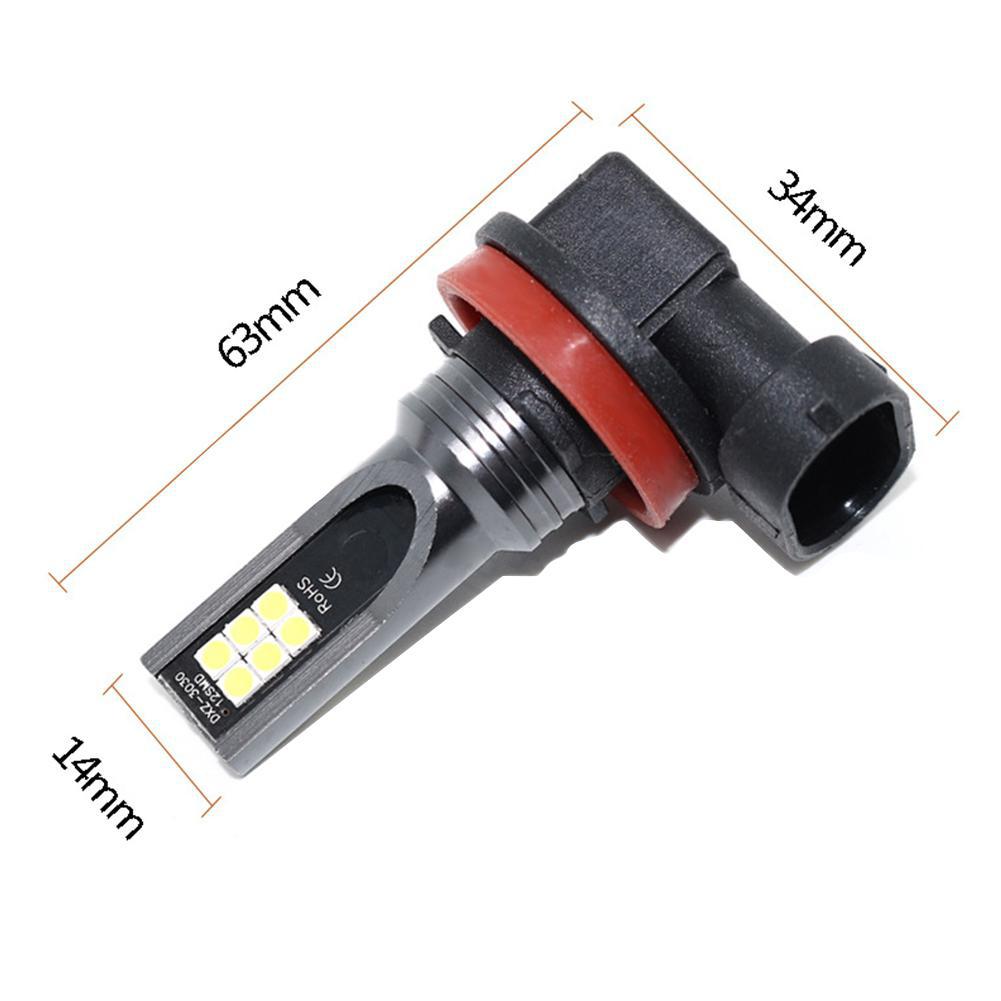 2 stuks auto led koplampen aluminiumlegering auto led mistlampen  h8 h11 3030 12 led koplampen met hoog vermogen