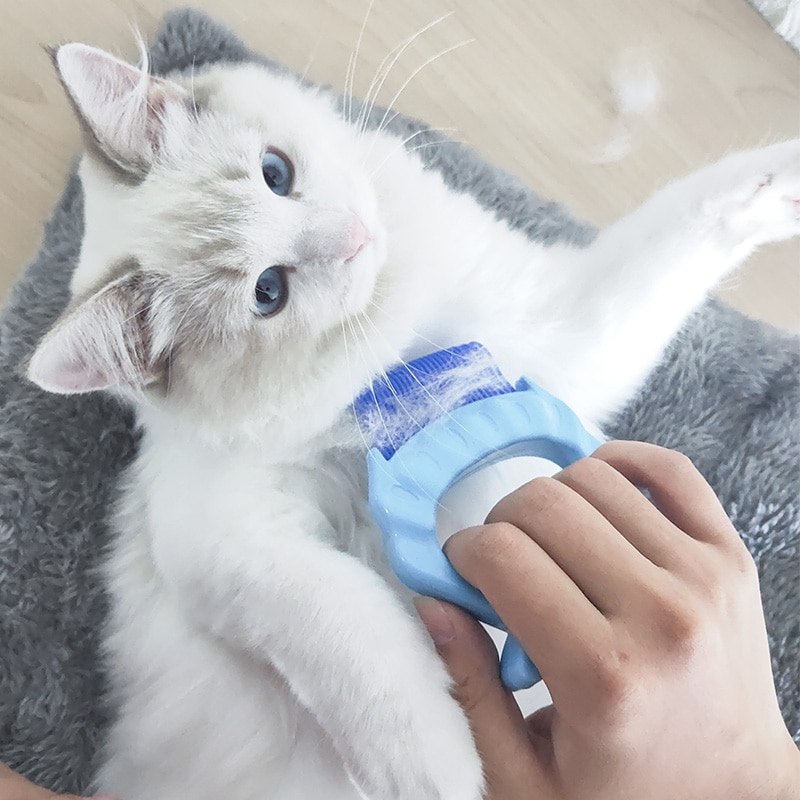 Cepillo de cardado para pelo corto para mascotas, productos para gatos, accesorios de cepillo para gatos, cepillos de esquina para pelo de masaje, peine de pulgas