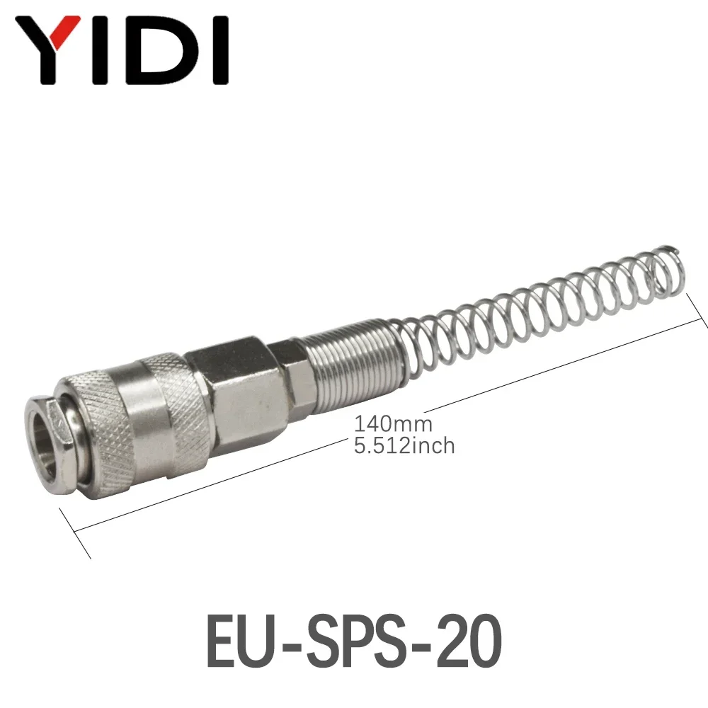 EU Air Couplings with Spring Fittings Pneumatic Air Hose Quick Release Fitting Connector Tube Couplers EU SP PP 20 SP20 PP20: Transparent