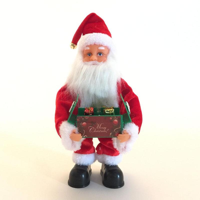 Christmas Electric Santa Claus Singing Doll Toy for Year Electric Christmas Doll Toy Navidad Xmas Decor