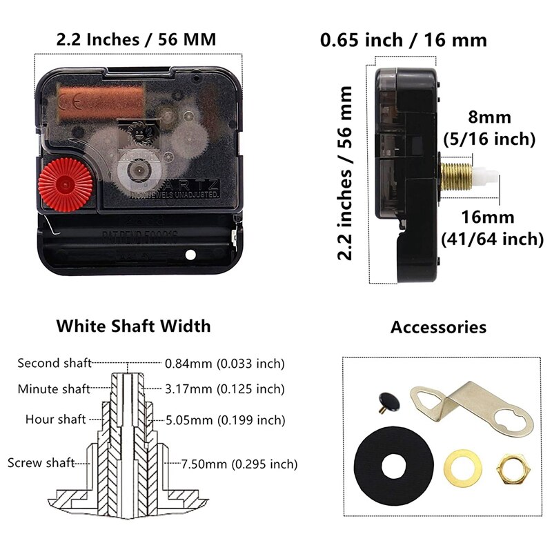 Quartz Uurwerk Vervanging Quartz Wandklok Beweging Mechanisme Diy Klokken Uurwerk Mechanisme Reparatie Accessorie