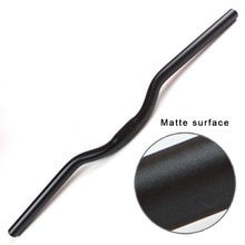 Alliage d'aluminium vtt montagne vélo pliant longue guidon vélo barre 25.4mm longueur facultative 480mm-580mm: Matte black 580mm