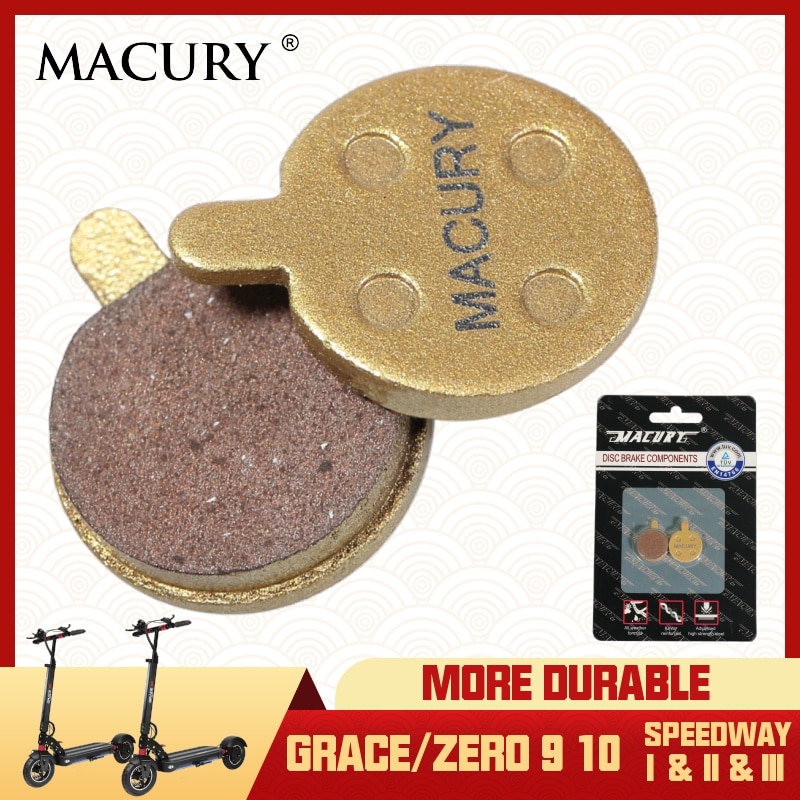 Macury Universal Composite Keramik Metall Disc Bremsbelag für Gnade Null 9 10 Elektrische Roller Speedway 1 2 3 TÜV zertifikat