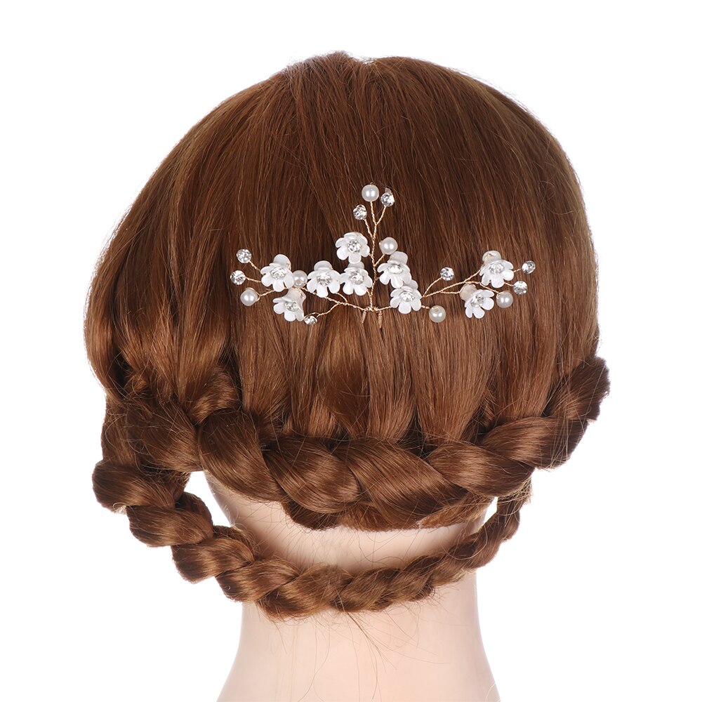 1/2/3Pcs Vrouwen Parel Kristal Haar Vorken Haar Clips Prom Bruid Bruidsmeisje Haarspelden Hoofddeksels Bruiloft Haar sieraden Accessoires