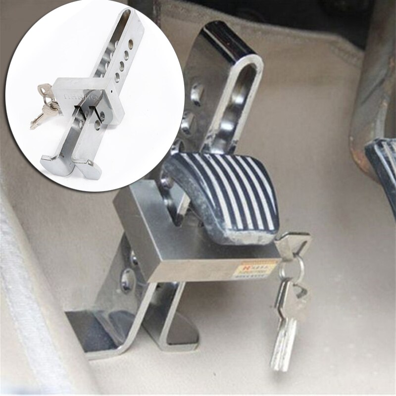 Universal Auto Car Brake Clutch Pedal Lock Alloy Steel Security Anti-Theft For Cars Truck Throttle Accelerator Pedal Lock