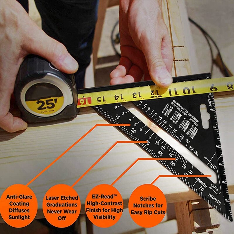 Carpenter Pencil Tool Set, Marking Gauge Protractor, 45 90 Degrees, DIY Carpenter's Tool, Marking Tool For Woodworking