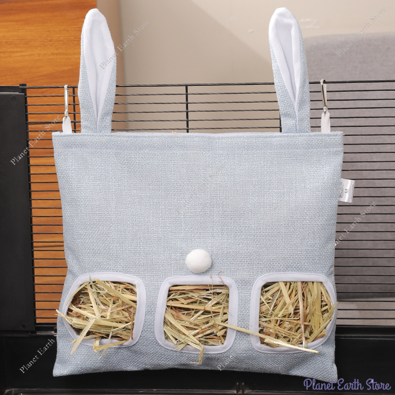 2/3 Gaten Opknoping Hooizak voor Bunny Cavia Kleine Dieren Feeder Konijn Voedsel Dispensers Tas Huisdier Voeden Tas Rack Kooi Gereedschap