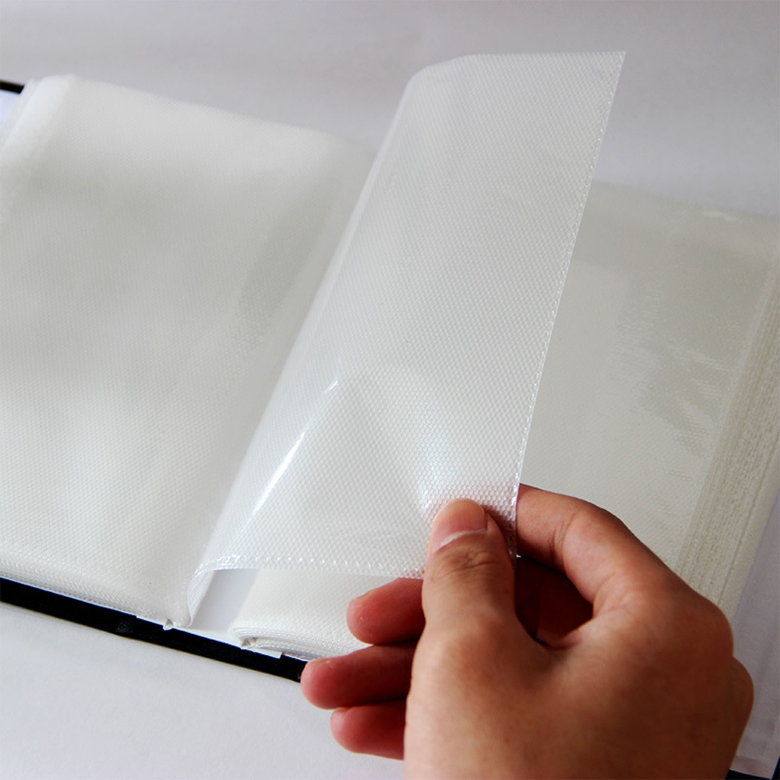 Fotoalbum med linnedomslag, 50 sider, 100 lommer , 4 x 6- tommer fotoalbum, der kan indsættes, bærbart, letvægts billedsamlingsbog