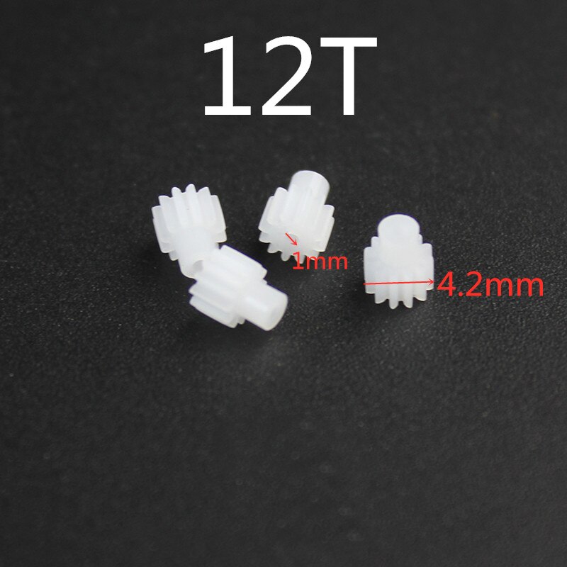 4pcs Piccolo Ingranaggi Del Motore 6T 7T 8T 9T 10T 11T 12T Denti per 0.8 MILLIMETRI 1 millimetri Albero R/C Elicottero Mini Quadcopter Accessori Pezzi di Ricambio: 12T 1MM