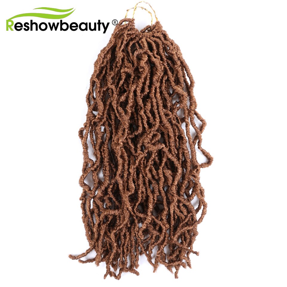 Synthetic Faux Locs Crochet Hair 24 Inch 110g Dreadlocks Crochet Braiding Hair 20 Strands/Pack Nu Faux Locs Braids Reshowbeauty: #30