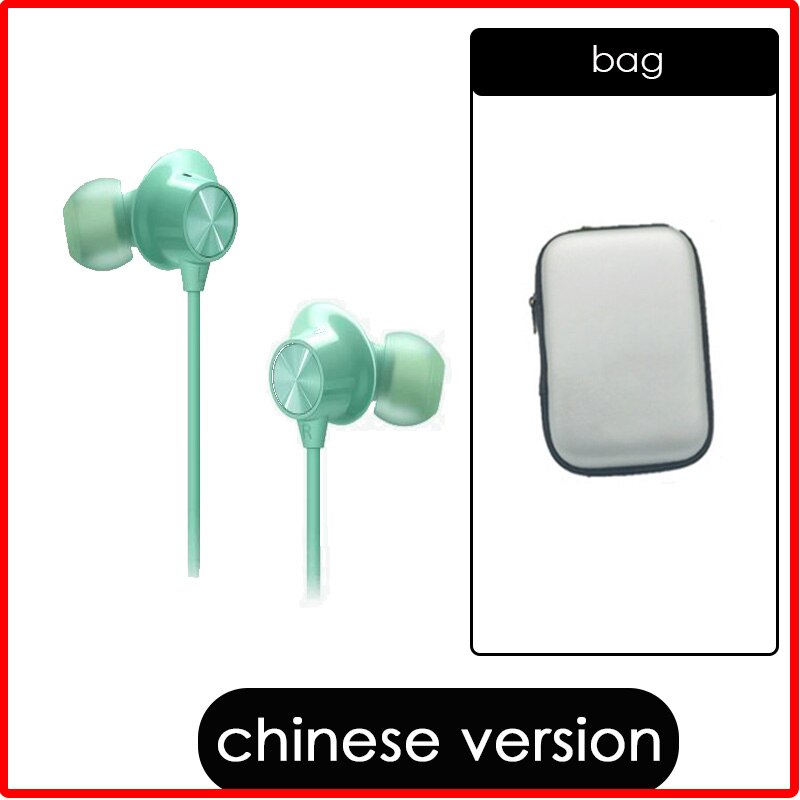 Officiella oneplus bullets trådlösa z hörlurar aptx hybrid magnetisk kontroll google assistent snabbladdare för oneplus 8 pro: Grön n silver