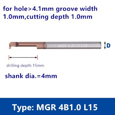 Alesatura utensile tornio tornio scanalatura fresa lega di carburo di tungsteno barra di scanalatura lavorazione del filo alesaggio del metallo per acciaio alluminio yg6: 4mm