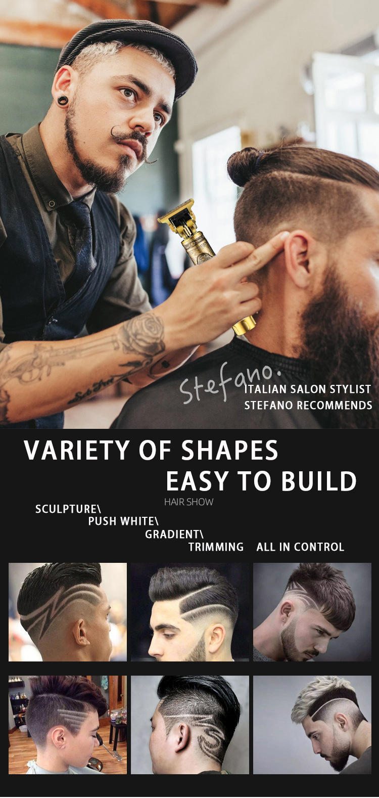 Cortador de pelo Vintage T9, cortadora de pelo eléctrica , afeitadora Original, recortadora de barba, carga rápida USB, pantalla LCD