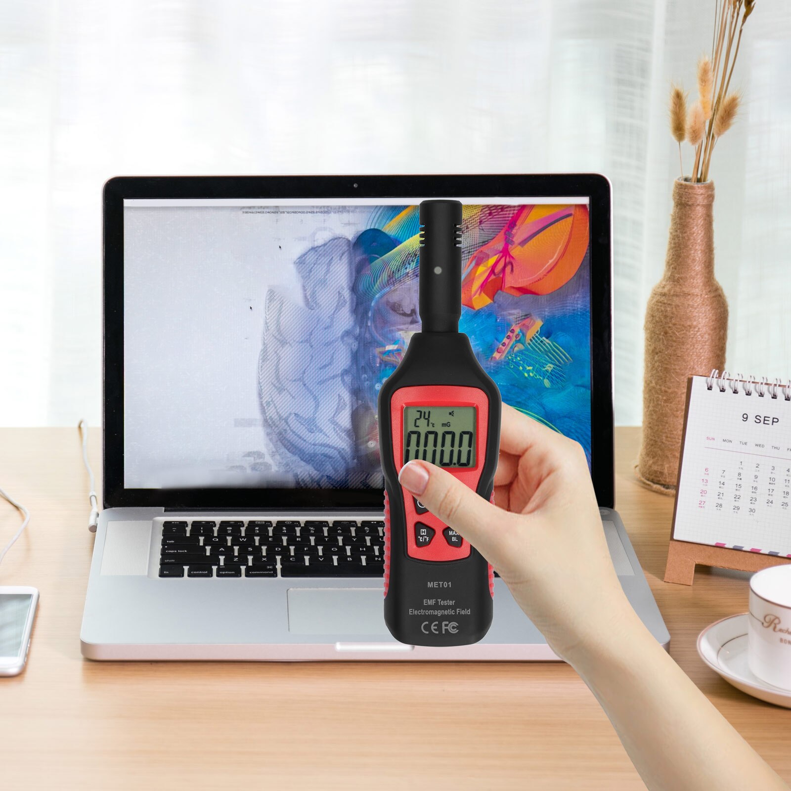 FY876 Electromagnetic Radiation Detector Handheld Practical Anti-Radiation Measuring Instrument High-Precision Radiation Tester