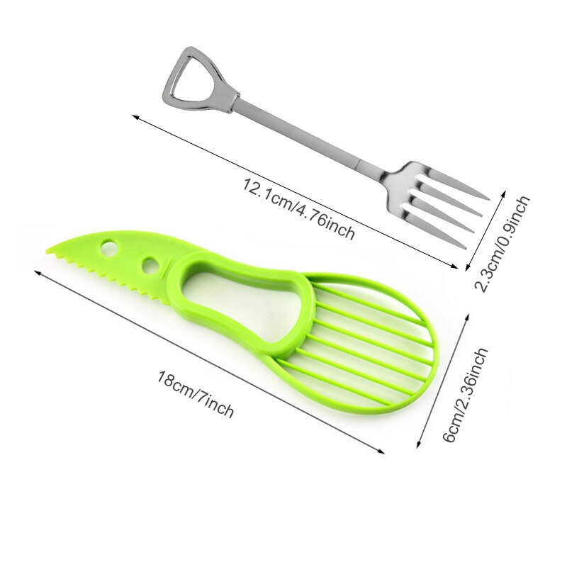 3 In 1 Avocado Slicer with fork Shea Corer Butter Fruit Peeler Cutter Pulp Separator Fruit slicer Kitchen Gadgets