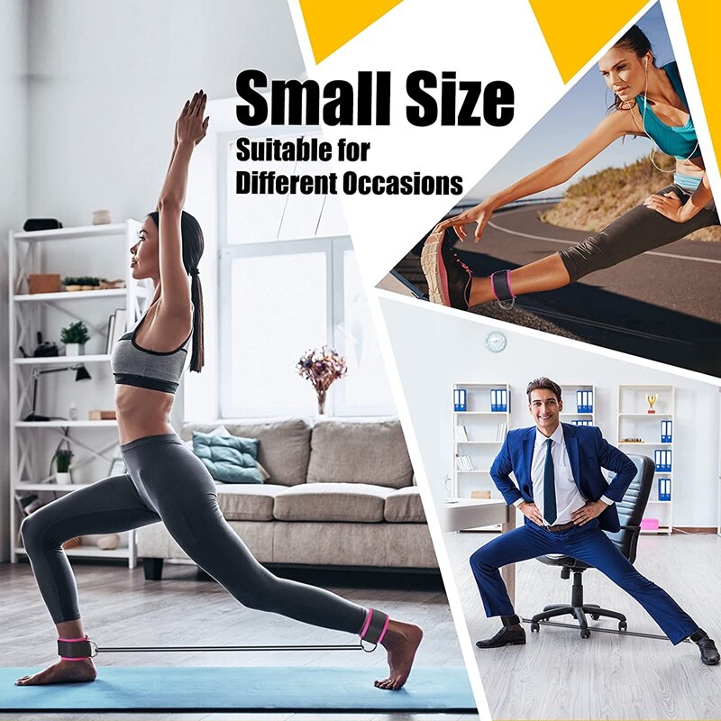 4 stück verstellbare, gepolsterte knöchelmanschetten mit kabelzugbefestigung für Arm- und beinübungen Ich bin fitnessstudio