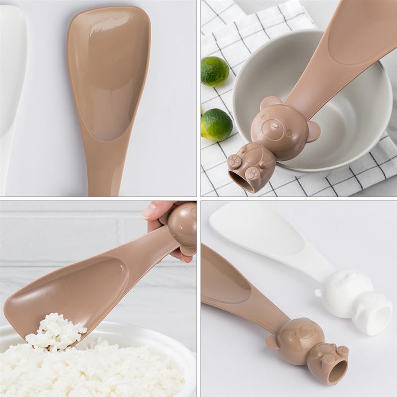 1pc verticale rijstlepels in de vorm van een schattige beer in de vorm van een rijstlepel