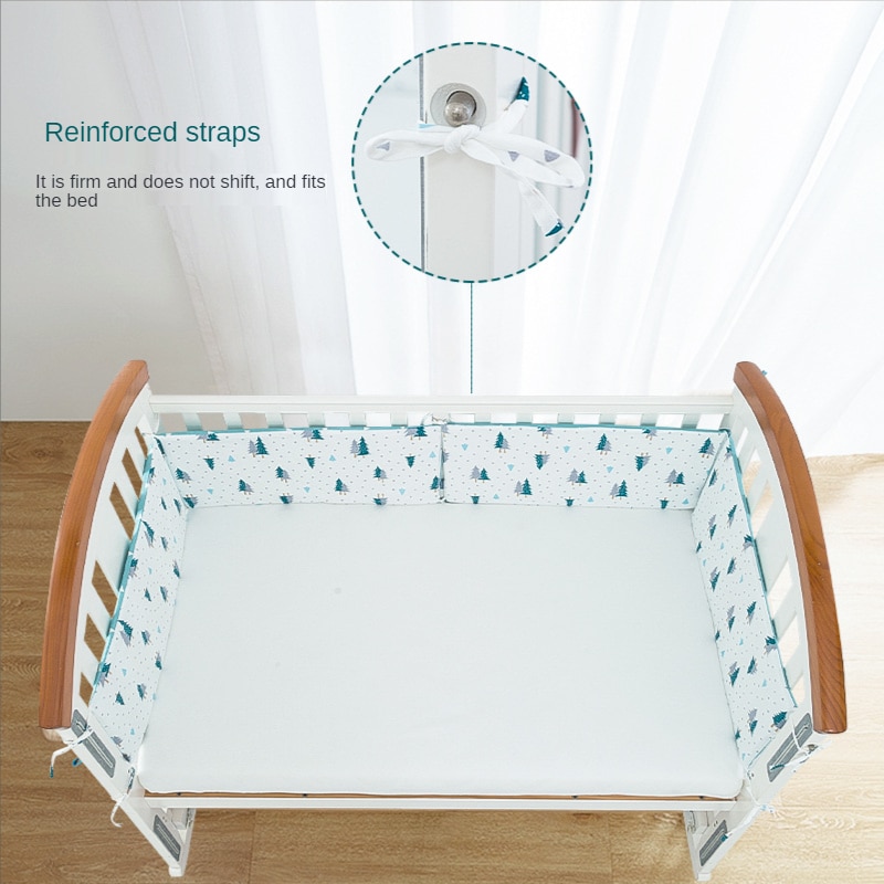 Baby Crib Beschermen Crib Bumpers Baby Bed Bumper Katoen Pasgeboren Afneembare Kinderbedje Protector Hek 120*30*2.5cm Kinderkamer Decor