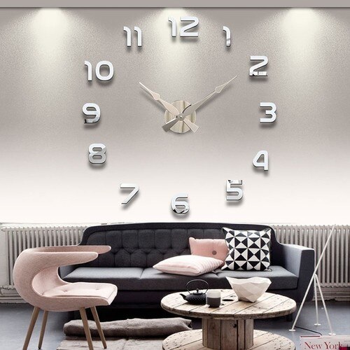 3D Wandklok Model Diy Scorpion Minutenwijzer Metalen Spiegel Acryl Sticker Home Decor Woonkamer Office Living kamer