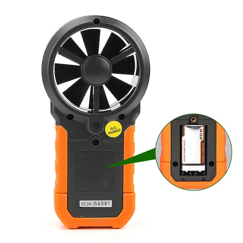 HYELEC – anémomètre numérique MS6252A, mesure la vitesse de l&#39;air, le Volume de l&#39;air et le débit d&#39;air, L69A