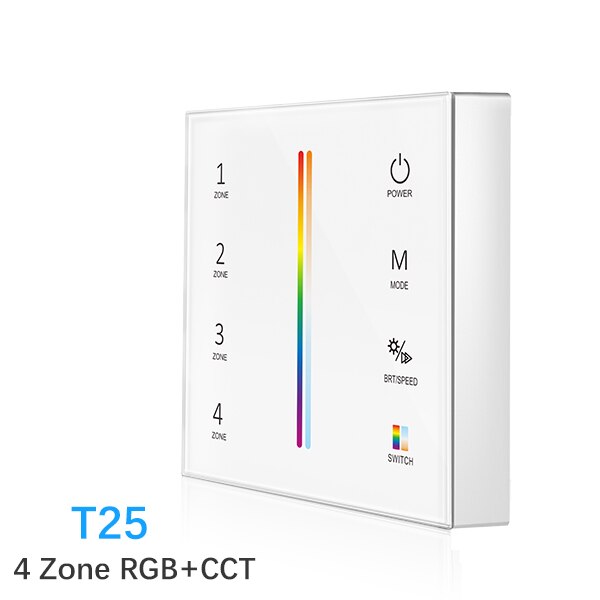 2,4g T21/T22/T24/T25 4 Zone Clever berühren Tafel fernbedienung LED Dimmer dimmen/RGB /RGBW/RGB + CCT Helligkeit LED Regler für LED streifen: LSD-T25 nur