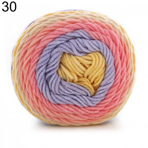 193m/1Roll Colorful Woolen Yarn Cotton Knitting Yarn Crochet Yarn for Knitting Wool Yarn DIY Sweater Scarf Hand Knitting Yarns: 30