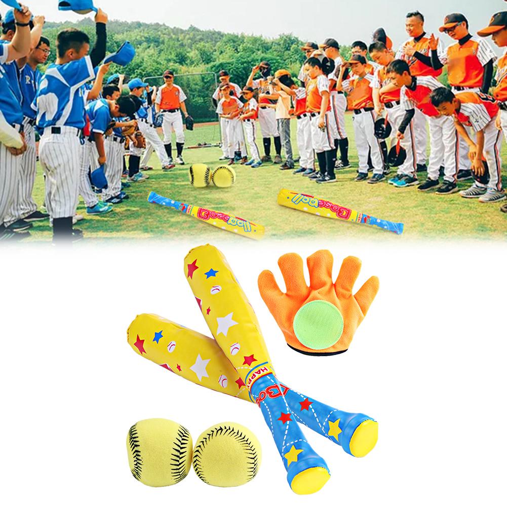 4 stk børn baseball legetøjssæt letvægts forældre-barn baseball træningsudstyr udendørs sportsartikler barn baseball sæt