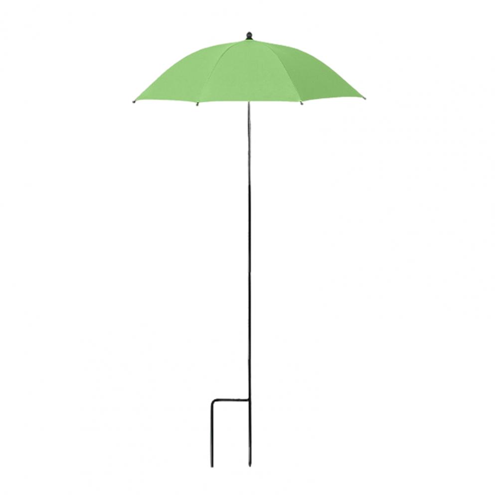 Højdejusterbar planteparasol med pæl, haveskygge, beskytter planter mod solen til potteplanter, blomsterbede til udendørs planter: Sort