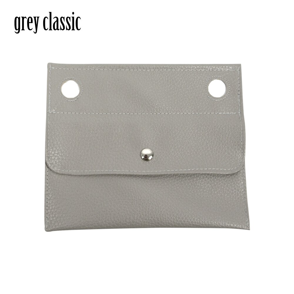 Bolso pequeño interno de cuero PU para exteriores, Mini bolsa de mano clásica: grey classic