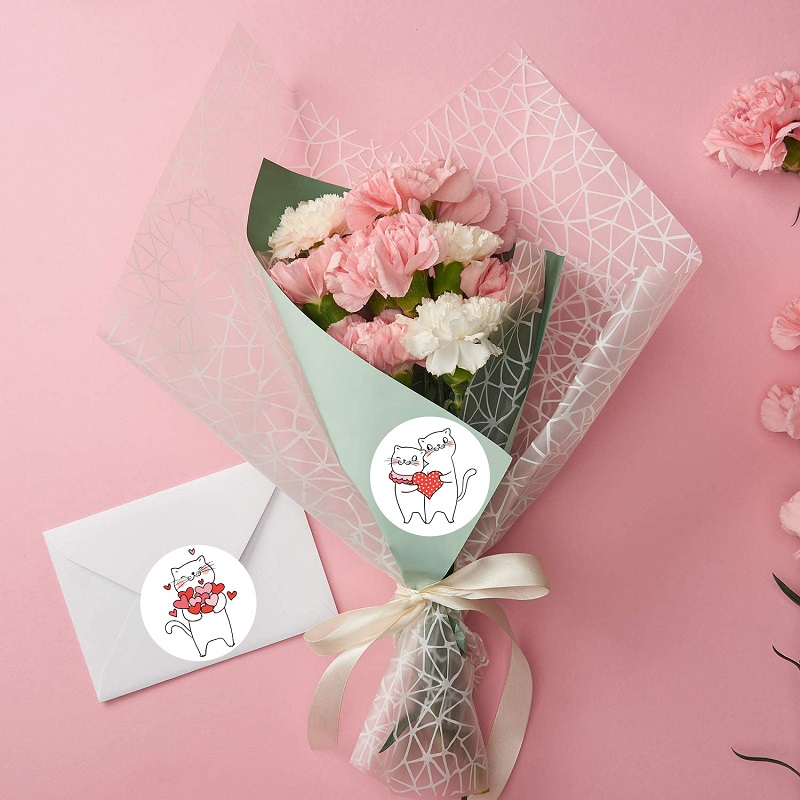 100-500 Uds pegatinas de agradecimiento para embalaje comercial Merci nueva pegatina hecha en casa pegatinas de paquete rodante etiquetas decorativas para sesión fotográfica