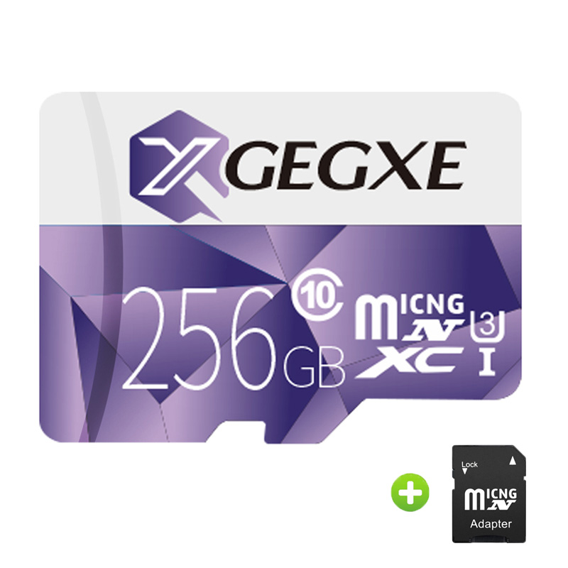 Carte micro SD/TF d'origine XGEGXE haute vitesse 8GB 16GB 32GB carte mémoire flash 64GB 128GB 256GB pour caméra de tableau de bord DVR téléphone intelligent PC: 256G-Adapter
