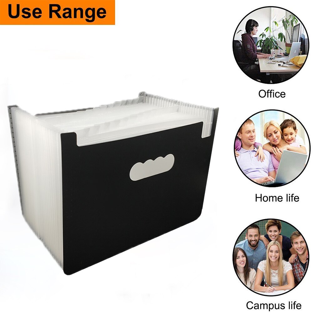 A4 Expanding Files Folder 24 Pockets Portable Expandable Accordion File Organizer High Capacity Plastic File Wallets Stand Bag