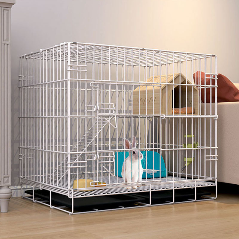 NARROW GAP LARGER SPACE Metal duck cage call chicken house cage small animals rabbit Hamster pigeon bunny cage with double doors