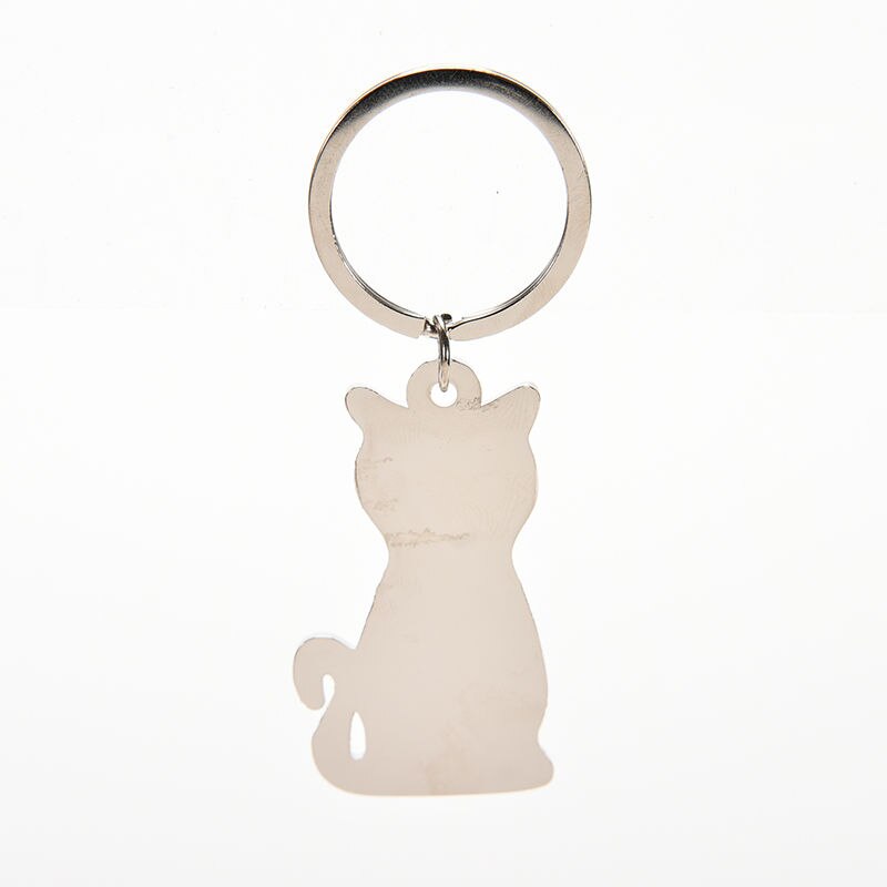1Pc Cat Shaped Toy Keychain Key Ring Keyring Metal Key Chain