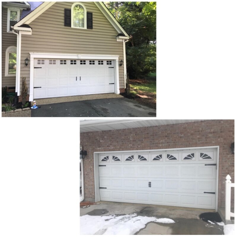 Magnetic Decorative Carriage-Style Garage Door Accent Trim Hardware (Four Hinges, Two Handles