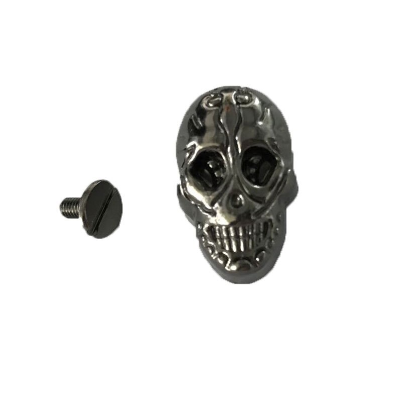 XUNZHE – vis tête de mort en alliage Punk, 10 pièces, Rivet pour bricolage, sac en cuir, chaussures, chapeaux, ceinture, décoration de vêtements: Gun black skull