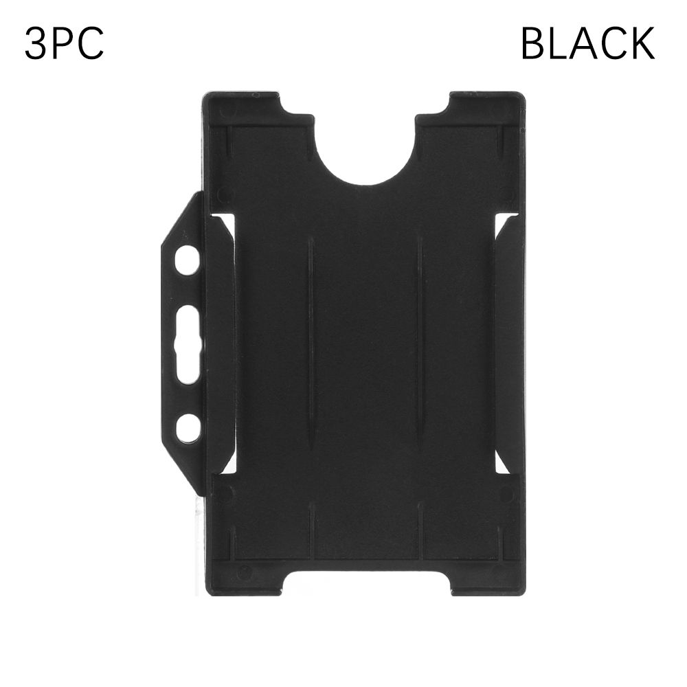 1/3pcs Single Sided Card Holders Portable Multi-use Hard Plastic Badge Work ID Card Holder Protector Cover Case ID Card Holder: WHITE